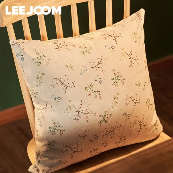 Housse de Coussin “Fleurs Sauvages” – Lin & Coton Naturel – Image 2