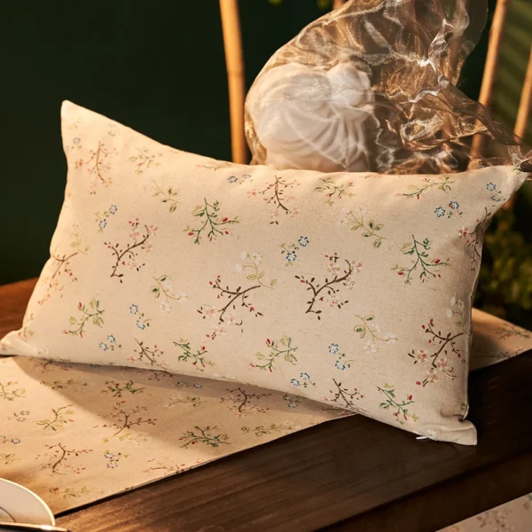 Housse de Coussin “Fleurs Sauvages” – Lin & Coton Naturel – Image 5