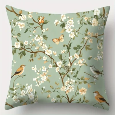 Coussin “Jardin Botanique” – Vert Sauge